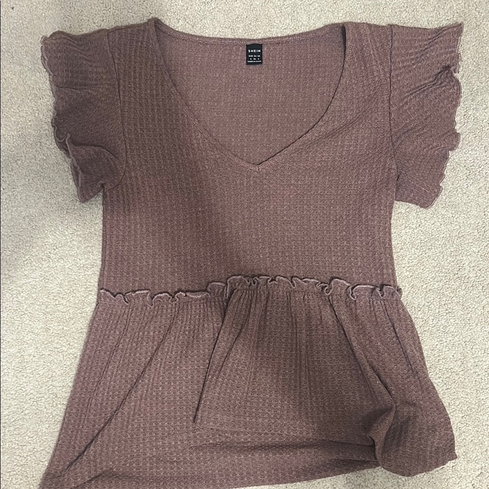 Women's Dusty Pink V-Neck Top
